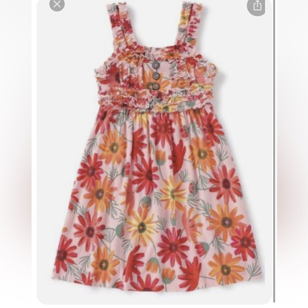 Matilda Jane Pink and Orange floral Emilia Dress size 2